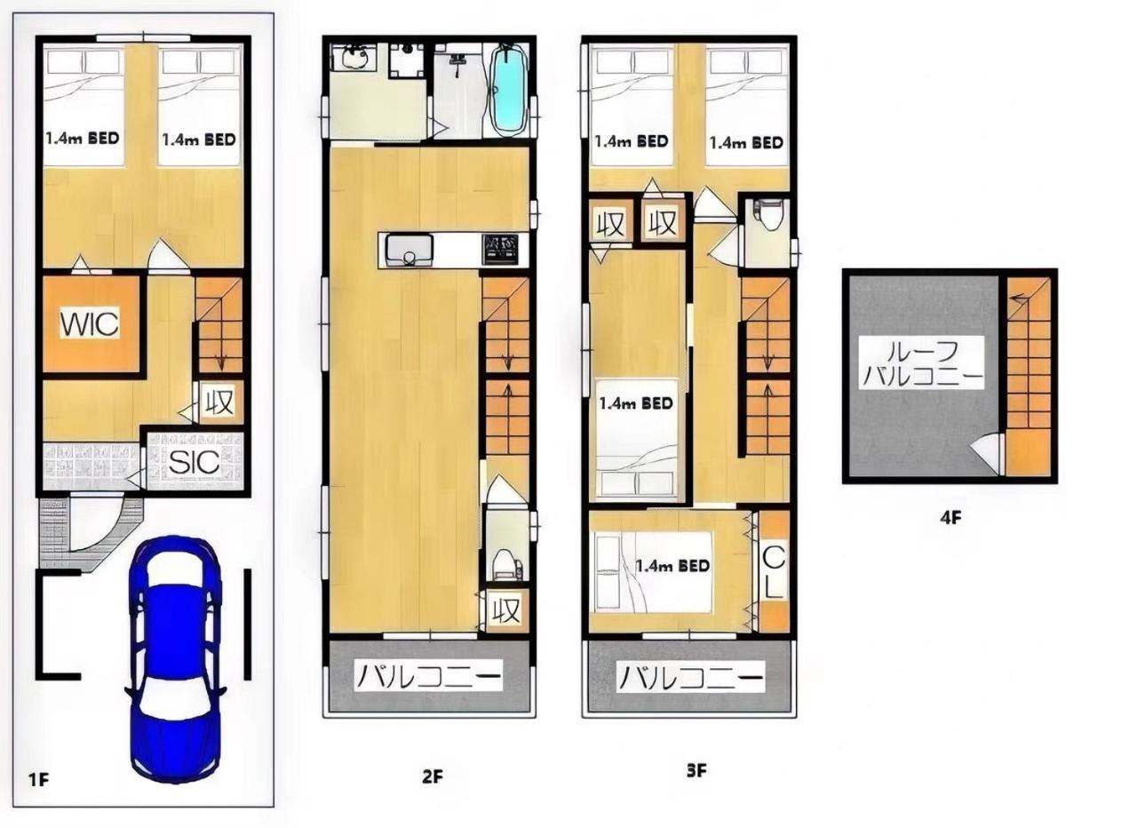 Villa Westhouse A 天下茶屋店 Osaka Exterior foto